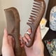 thumbnail image 3 of Walnut Wood Hair Comb, Walnut Wood Comb, Two-Pack Wood Hair Comb, 3 of 5