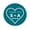 Teal Blue, variant on Darling Souvenir Round 45 Pieces Heart Thank You Stickers Personalized Bride Groom Initials And Date Envelope Seals-Teal Blue