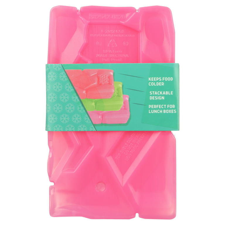 Kona BBQ Kids Lunch Box Small Ice Packs - Reusable, Mini Thin Freezer Packs (Pack of 6), Size: One size, Pink
