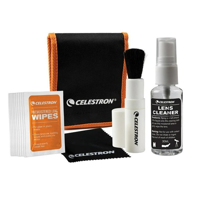 Kit de limpieza de lentes Celestron Kit de limpieza de lentes con 10 toallitas