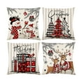 thumbnail image 2 of Lunxisen 8 Pcs Christmas Throw Pillow Covers, Xmas Decorations Cushion, Retro Santa Claus Pillowcase, Winter Holiday Decorative Pillow Case, Indoor Home Bedroom Couch Decor, 2 of 8