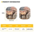 thumbnail image 5 of Kuiaobaty 2 Pcs Auto Windshield Sun Shade for Trucks Cars SUVs Sedans Car Window Sun Shield Blocks UV Rays 28.5 x 25.5 Inches Vintage Deer Elk American Flag Exterior Accessories, 5 of 6