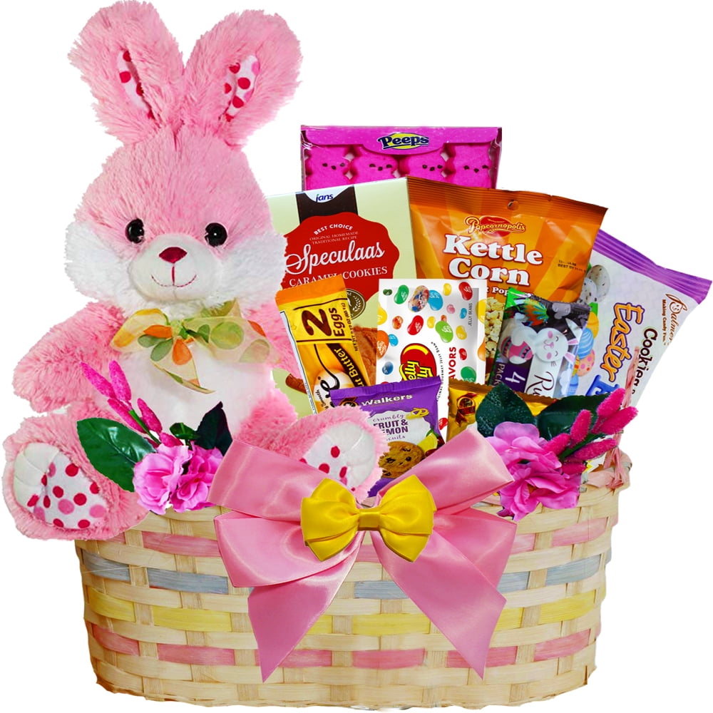 My Special Bunny Easter Gift Basket PINK Plush Bunny Rabbit