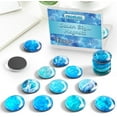 thumbnail image 3 of 12 Pcs Glass Fridge Magnets Sticker, Cute Refrigerator Magnet, Small Whiteboard Magnets, Strong Fridge Magnets for Classroom, Kitchen, Office, Home and Cabinet (Ocean), 3 of 6