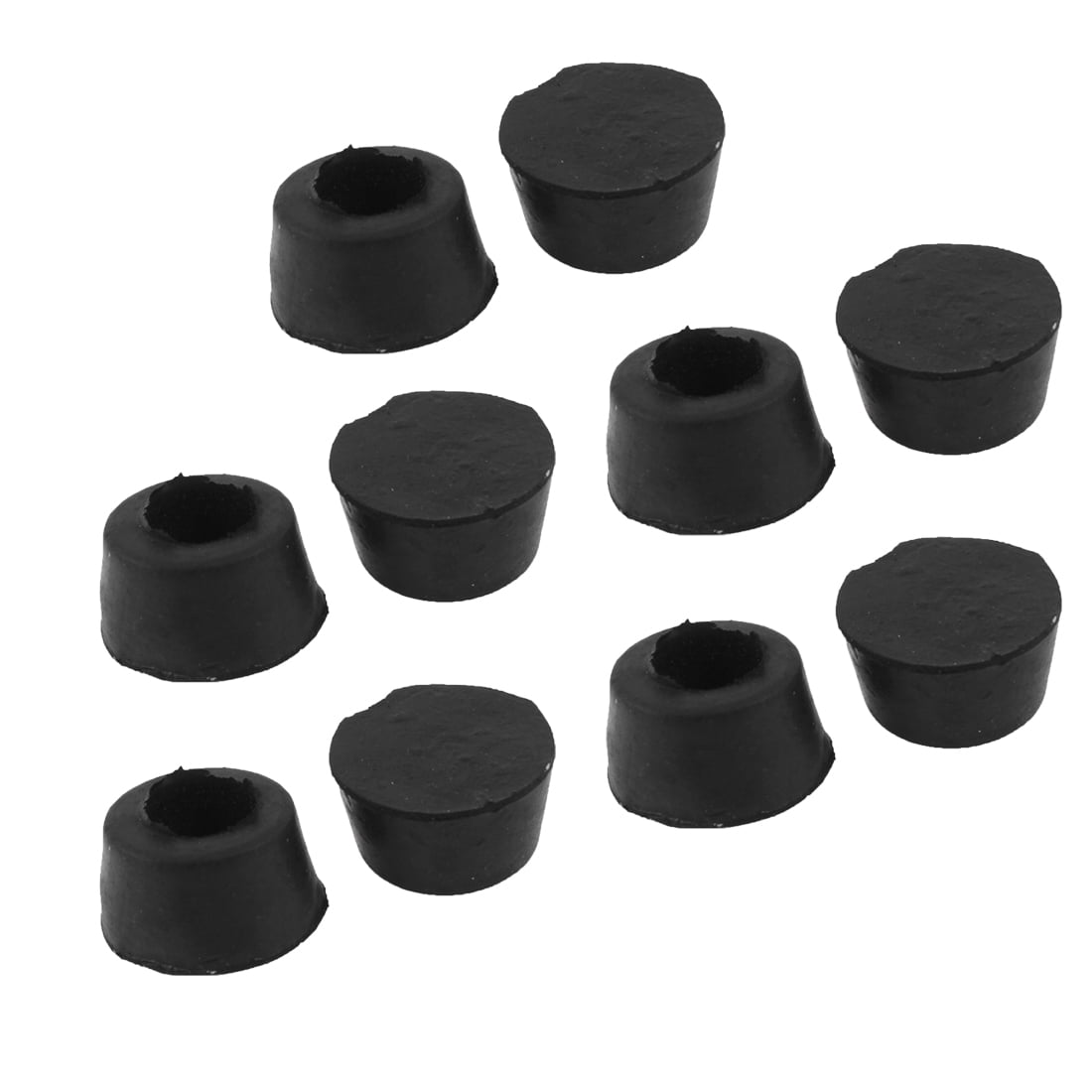 10 Pcs 16mm Inner Dia Non Slip Table Furniture Foot Covers Pad Black