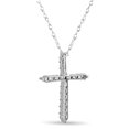 thumbnail image 6 of Diamaison 1/5 Cttw Natural White Diamond Cross Pendant for Adult in 10Kw Gold, 6 of 11