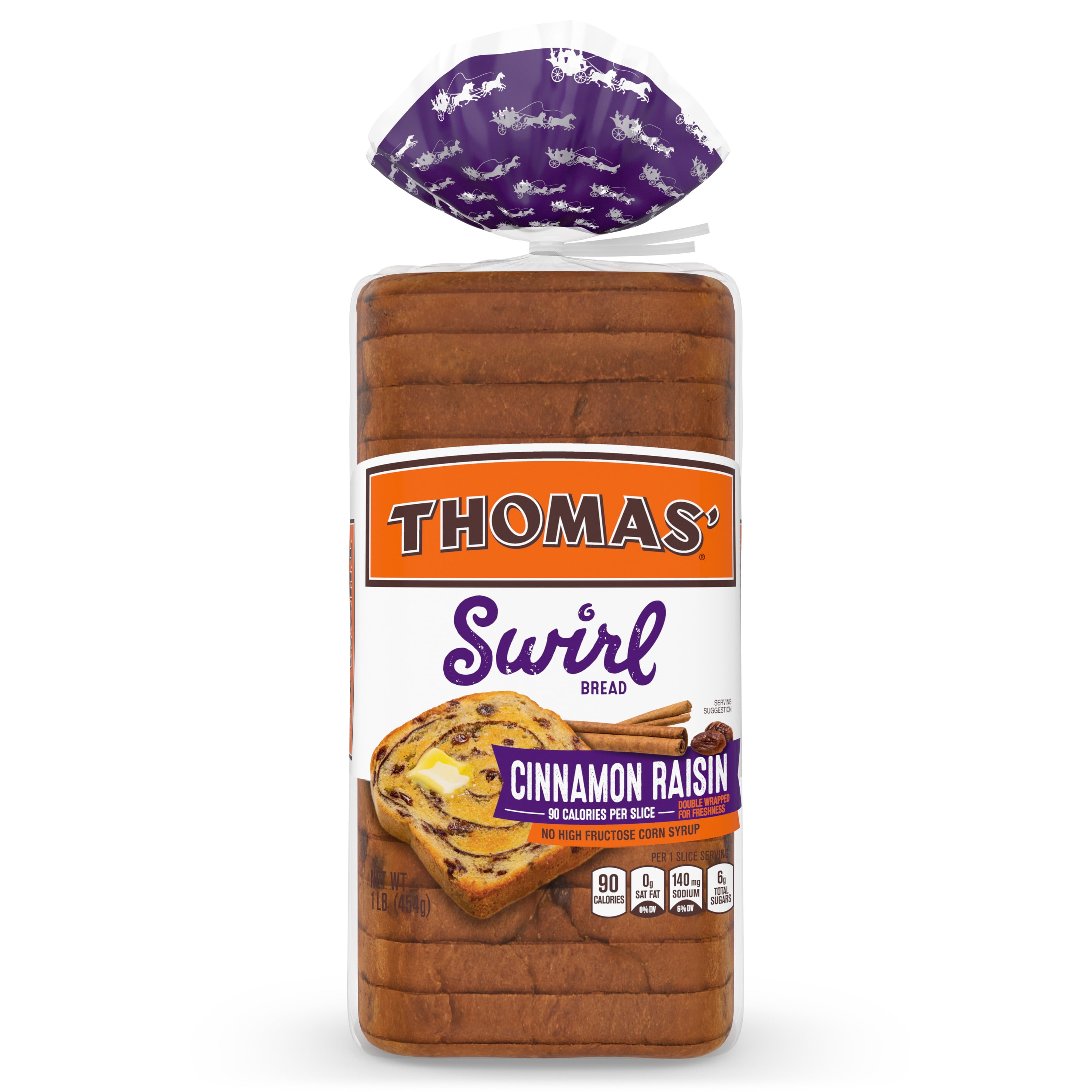 Thomas Cinnamon Raisin Swirl Bread, 16 Oz Cinnamon Raisin Bread