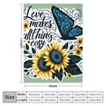 thumbnail image 4 of JRXY Flannel Fleece Blanket Sunflower Faith Love Hope Family (Light Brown, Bright) - Soft, Cozy, and Versatile White, 4 of 6