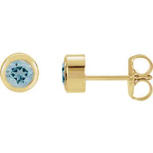 14k Yellow Blue Zircon Earrings 14k Yellow Blue Zircon Earrings