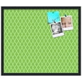 thumbnail image 2 of PinPix 28x24 Custom Cork Bulletin Board Quatrefoil Green Poster Board Has a Fabric Style Canvas Finish, Framed in Quatrefoil Green, by ArtToFrames (PinPix-281), 2 of 6