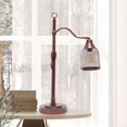 thumbnail image 4 of All the Rages LHT-5029-RB Lampe de Table Vintage Arquée avec Abat-Jour en Maille de Fer, Bronze Rouge, 4 of 4