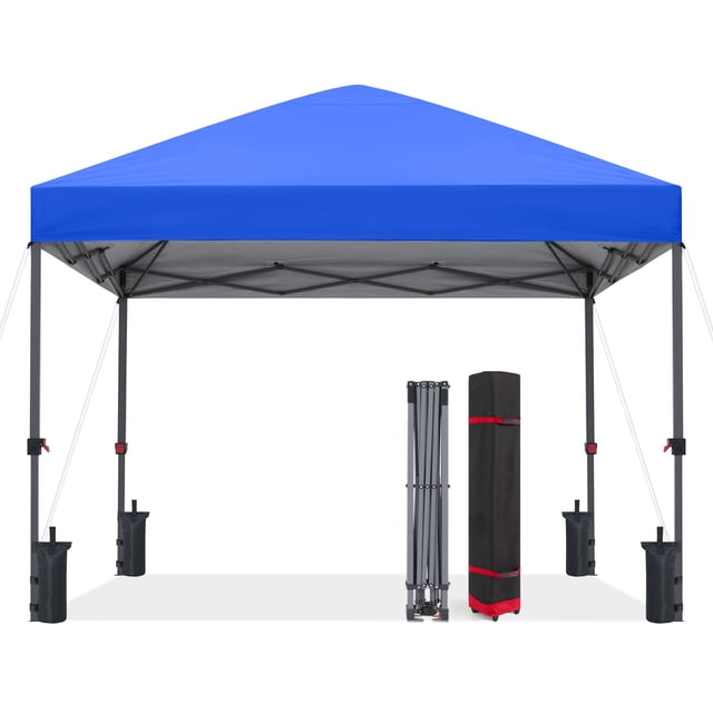 Carpa con dosel ABCCANOPY, plegable, 10 x 10 cm, para patio exterior, color azul
