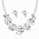 thumbnail image 2 of Sonducket Collar de mujer exquisito cristal perla moda pendiente decorativo novias joyería Kit boda compromiso oro Ropa, zapatos y accesorios Miscelánea Plata Sonducket AP011541-02, 2 of 6