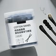 thumbnail image 3 of 1 Box Cotton Swab Dual Head User-friendly Plastic Ear Cleaner Swab Eyelash Cotton Bud Makeup Tools Home Supplies,Black, 3 of 8