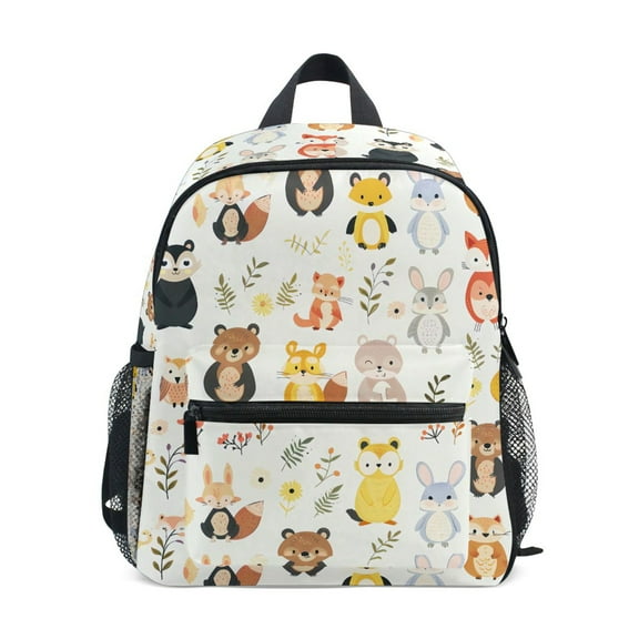 ALAZA Cartoon Fox Rabbit Animals School Backpack Small Bookbag Mini Bags