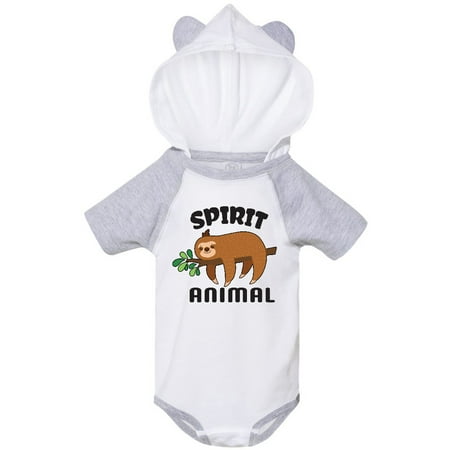 

Inktastic My Spirit Animal is a Sloth with Sloth Illustration Gift Baby Boy or Baby Girl Bodysuit