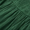 thumbnail image 7 of Womens Halloween Gothic Dresses Long Sleeve V Neck Lace Up Irregular Hem Fashion Solid Color Flowy Festival Outfit Green L, 7 of 7