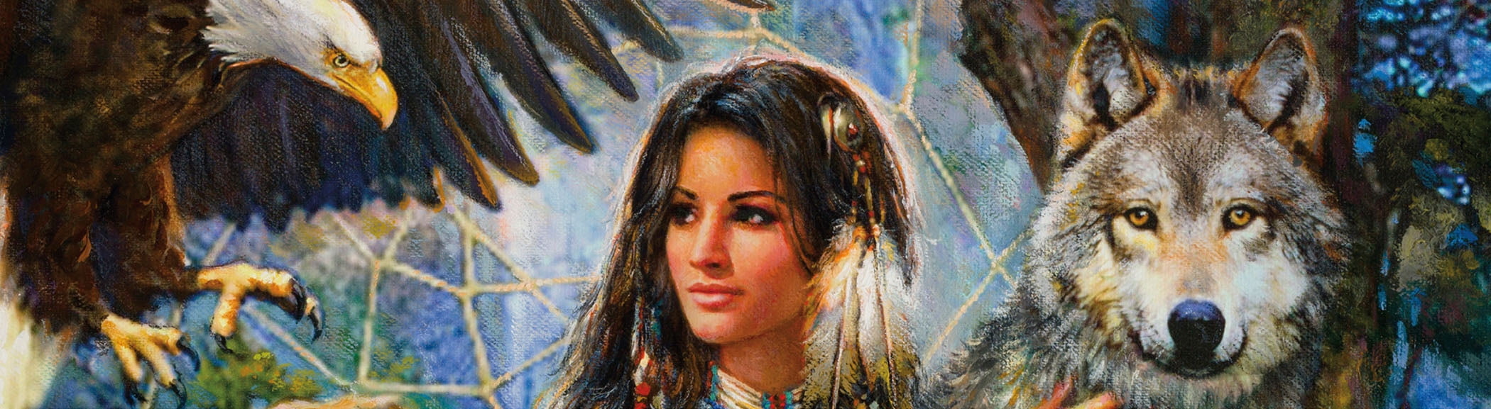 Ceaco 1000-Piece Native American Mystic Garden Interlocking Jigsaw Puzzle