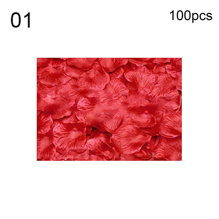 100Pcs/Pack Multiple Colour Artificial Silk Rose Flower Petals for