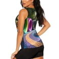 thumbnail image 3 of Lsque Colorful Tire Tunnel Park Printed Workout Tank Tops for Women, Athletic Sports Tank Tops, Compression Sleeveless Dry Fit Shirts,Sleeveless Yoga Shirt-Large, 3 of 9