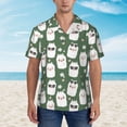 thumbnail image 4 of Lsque Alpaca Faces pattern Hawaiian Shirt for Men, Unisex Summer Beach Casual Short Sleeve Button Down Shirts-3X-Large, 4 of 9