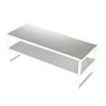 thumbnail image 1 of Yinanstore Computer Stand Versatile Desk Shelf Riser Portable Sturdy Iron Desktop Oraganizer Shelf s Shelf for Desk Office 2 Tier White, 1 of 8