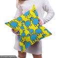 thumbnail image 4 of Goat Upholstery Fabric by the Yard, Hand-Drawn Doodle Goat Sheep Pattern with Vibrant Colors Farm Animals Theme, Decorative Fabric for DIY Home Accents, 10 Yards, Blue Yellow Black by Ambesonne, 4 of 4