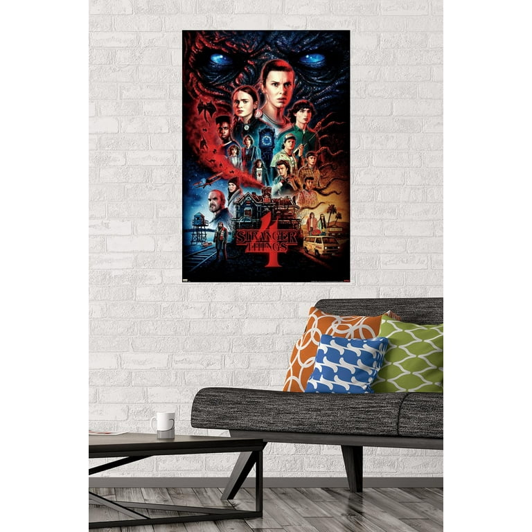  Stranger Things 1, 2, 3 & 4-4 Piece TV Show Poster Set (Regular  Styles - Version 4) (Size: 24 x 36 each Poster): Posters & Prints