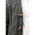 thumbnail image 5 of X RAY JEANS Mens Faux Shearling Shawl Collar Cable Knit Cardigan Sweater, Charcoal, 4XL, 5 of 6