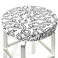 thumbnail image 3 of Fotbe Hand Drawn Snake Stool Covers Round,Waterproof Round Bar Stool Covers Bar Chair Covers Washable Stool Cushion Slipcover for 12-14 Inch Chair-14 inch, 3 of 7