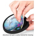 thumbnail image 3 of Silicone Non-Slip Drink Coasters with Removable Printed Absorbent Felt Pad - Set of 4 - Dolphins, 3 of 3
