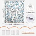 thumbnail image 4 of Fall Thanksgiving Blue Pumpkin Floral Shower Curtain 72 W x84 H Inch Leaves Pink Flower Shower Curtain Autumn Polyester Fabric Bathroom Bath Home Decor Waterproof Weighted with Hooks, 4 of 5