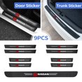 thumbnail image 1 of Para Nissan Fibra De Carbono Pegatina De La Puerta Del Coche Protector De Tiras De Umbral Automático Para Versa Sentra X-trail March Np300 Kicks Altima Tida, 1 of 4