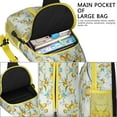 thumbnail image 2 of Sac à Dos à Bandoulière Imprimé Citron Jaune et Floral, Design Fruit d'Été Mignon avec Style Rétro Vintage, Sangle Légère et Réglable, 2 of 5