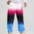 thumbnail image 7 of safuny Men's Pants Comfy Lounge Casual Striped Fashion Full Length Trousers Pajamas For Husband Boyfriend Son Home Clothes Loose Couple Air Conditioning Pants Blue XXXL, 7 of 7
