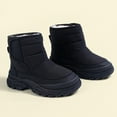 thumbnail image 3 of Hpapadks Girl Snow Boots Winter Warmth Cozy Lined Insulation and Flexible Ready Sole Shoes for Everyday Play Girl Winter Boots Black, 3 of 5