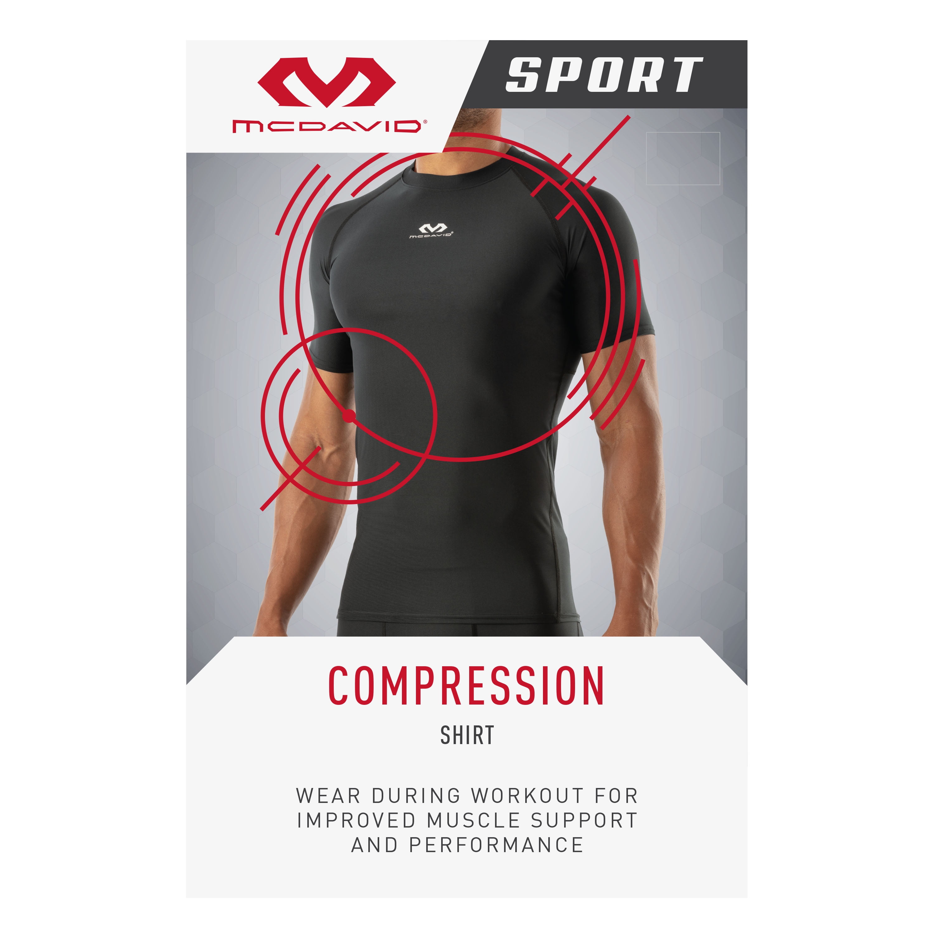 New McDavid Longsleeve Compression Shirt, Model 794Y, Youth, Scarlet 