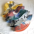 thumbnail image 3 of COCOpeaunt Double-sided Wearing Cap Visor Bucket Hat Men Women sun hat Street Trend Hat Women Tie-dyed Ink Painting Pattern Fisherman Hat, 3 of 6