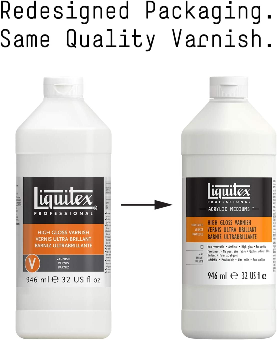 Liquitex Professional High Gloss Varnish, 32 oz (946 mL) Bottle