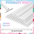 thumbnail image 2 of Topboutique Cotton Candy Sticks,50 Pcs Candy Cones,Paper Cotton Candy Cones,Candies Holder Paper Straws Cones,Paper Cones Supplies for Birthdays, Weddings, Parties, Candys Making,White,11.8 inch, 2 of 7