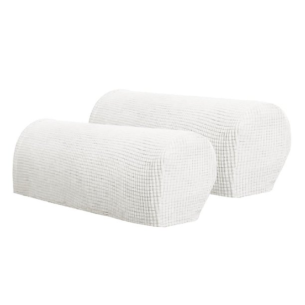 de reposabrazos de muebles de cubierta de reposabrazos de muebles no elástico se la la adaptaciónción al sillón reclinable cuadrado curvo Blanco BLESIY Cubiertas del reposabrazos del sofá