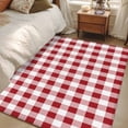 thumbnail image 4 of Non-Slip Rug Pad Rugs Red Pink and White Plaid Rectangle Area Rugs 2.7x5Ft Soft Carpet Pads for Living Room Kids Room, Pastoral Farm Style, 4 of 9