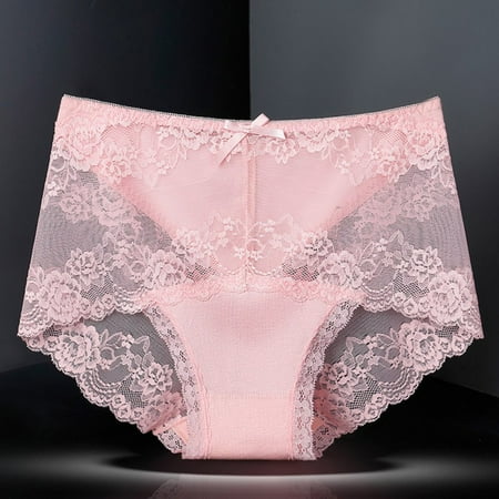 

Promotion!Female Lace Underwear Lace Briefs Panties Seamless Bow Underwear Soft Lingerie Underwear Breathable Hollow Out Briefs