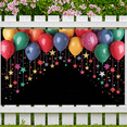 thumbnail image 4 of LUUFILx Colorful Star Balloon Backdrop Banner for Party Decorations and Photography Props Happy Birthday Event Background Photo Booth Celebration Supplies, 4 of 8