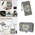 thumbnail image 4 of ZUXONGSY Boho Mandala Dragonfly Print PU Leather Crossbody Hobo Bag and Wallet Set for Women, Adjustable Strap, Perfect for Travel, Work & Shopping, 4 of 5