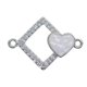 thumbnail image 1 of Collar con colgante de dije adorable y accesorios Platino + blanco, 1 of 6