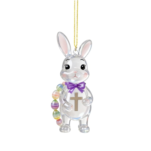 Easter Bunny Hanging Ornament – Delicate Rabbit Decor for Wall, Door & Shelf, Seasonal Celebration Theme