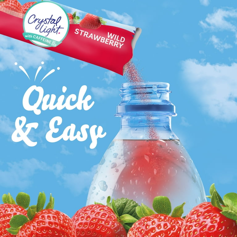 Crystal Light Zero Sugar, Fruit Flavor Wild Strawberry Caffeine