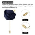 thumbnail image 5 of 12 Pcs Groom Boutonnieres Rose Boutonnieres Pins for Wedding Ceremony Anniversary Formal Dinner Party Navy Blue, 5 of 5