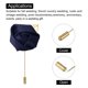 thumbnail image 5 of 12 Pcs Ramilletes de Rosa con Alfileres para Hombres Ceremonia de Boda Aniversario Cena Formal Fiesta Azul Marino, 5 of 5